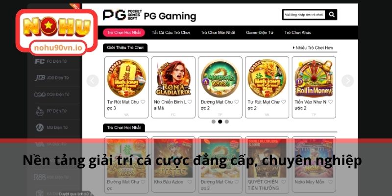 Nền tảng giải trí cá cược đẳng cấp, chuyên nghiệp