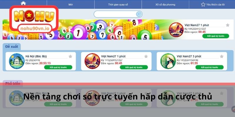 Nền tảng chơi số trực tuyến hấp dẫn cược thủ